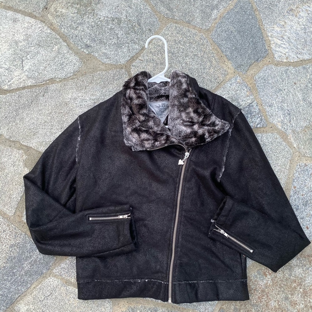 T2 Love Girls (14) black zip up jacket